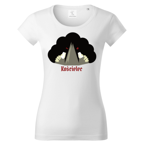 Tatra Art Kościelec by Szymon Rabiasz nowe oblicze tatrzańskich szczytów. Damski t-shirt biały.png