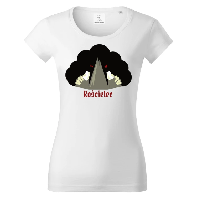 Tatra Art Kościelec by Szymon Rabiasz nowe oblicze tatrzańskich szczytów. Damski t-shirt biały.png