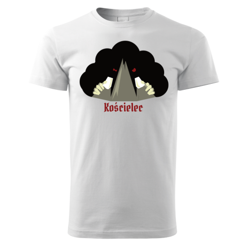 Tatra Art Kościelec by Szymon Rabiasz nowe oblicze tatrzańskich szczytów. Męski t-shirt biały..png