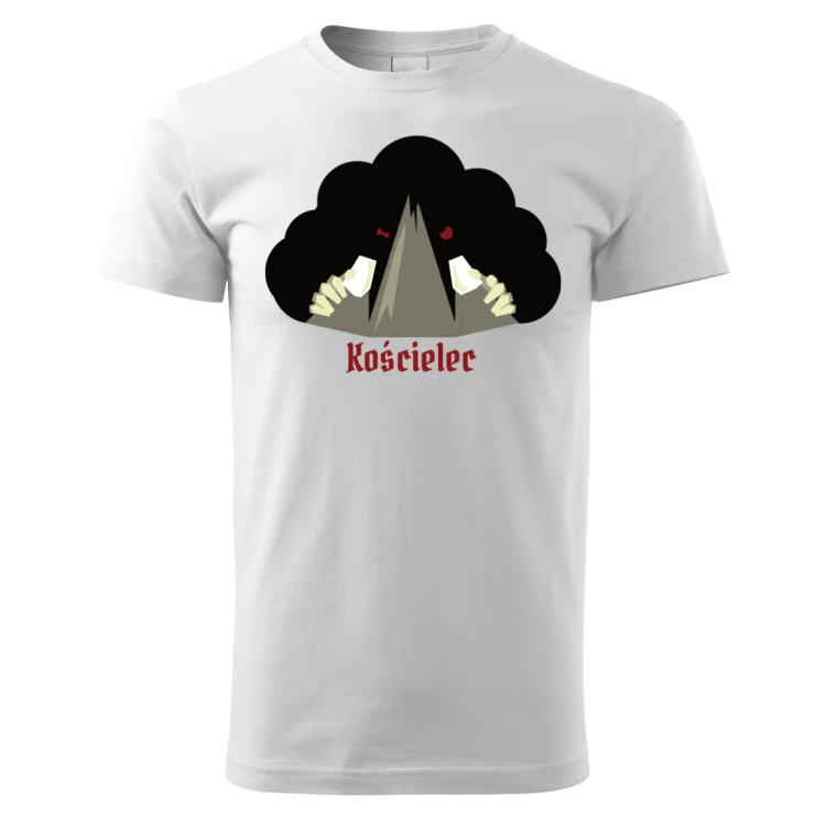 Tatra Art Kościelec by Szymon Rabiasz nowe oblicze tatrzańskich szczytów. Męski t-shirt biały..png